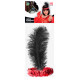 BANDEAU PAILLETTES ROUGE PLUMES