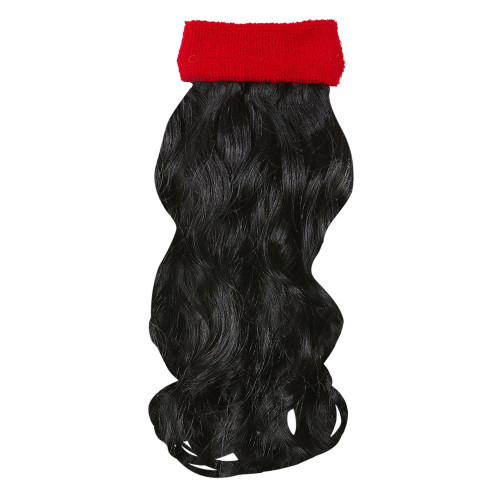 BANDEAU ROUGE AVEC CHEVEUX NOIR