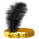 BANDEAU PAILLETTES OR PLUMES