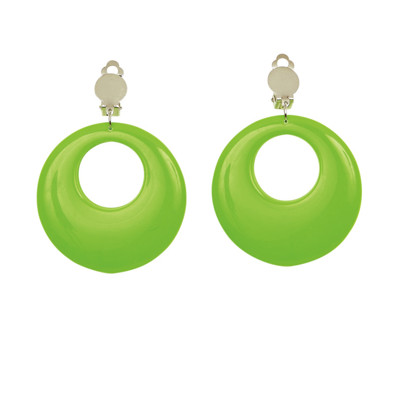 PAIRE BOUCLE D'OREILLE VERTE