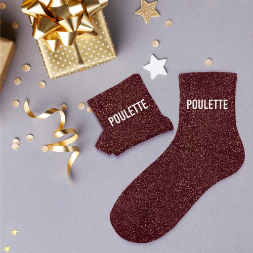 CHAUSSETTES PAILLETTES POULETTE