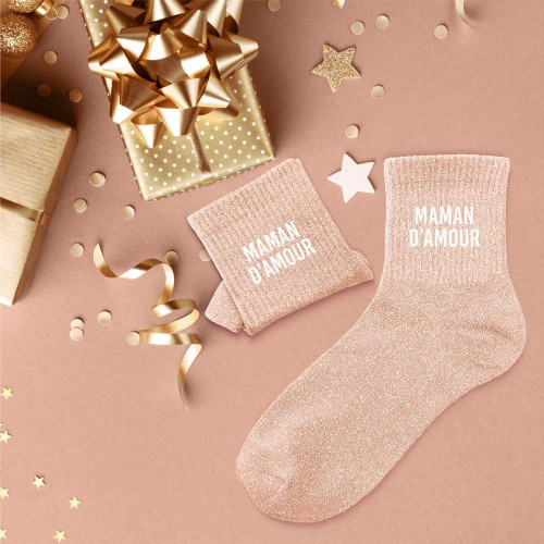 CHAUSSETTES PAILLETTES MAMAN D&#039;AMOUR