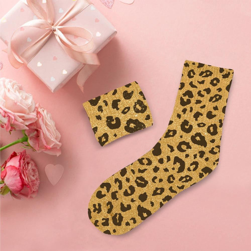 CHAUSSETTES COURTES PAILLETTES LEOPARD