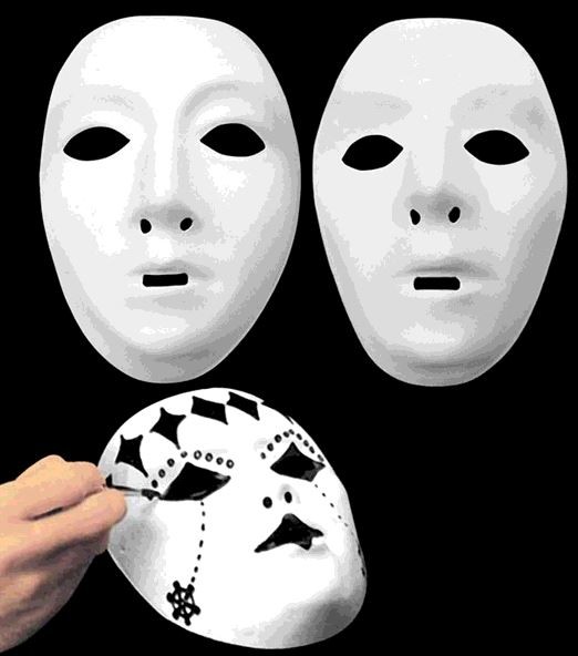 Masque blanc à peindre - Magie du Déguisement - achat vente de masques