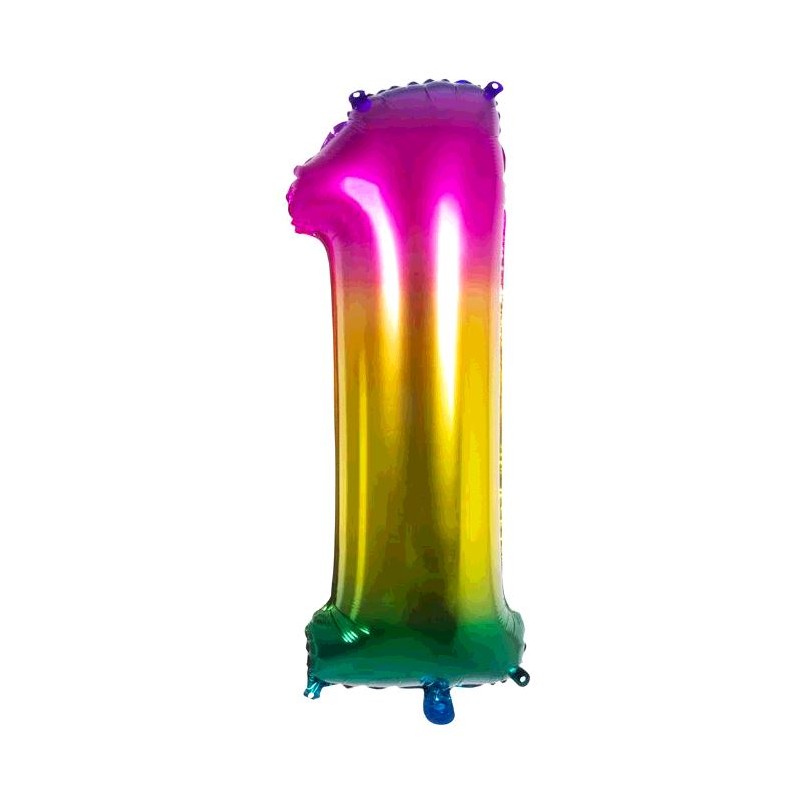 Ballon Rainbow Chiffre 1
