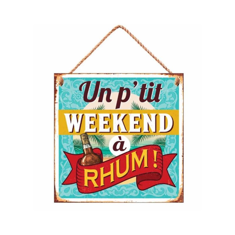 Plaque Metal Rhum Ouest Fetes