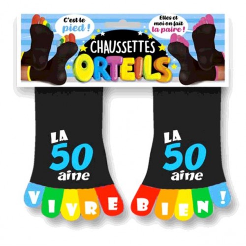 CHAUSSETTE A ORTEIL 50 MULTICOLORE