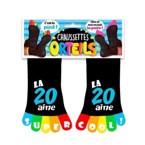 CHAUSSETTE A ORTEIL 20 MULTICOLORE