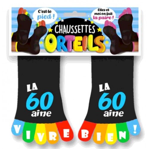 CHAUSSETTE A ORTEIL 60 MULTICOLORE