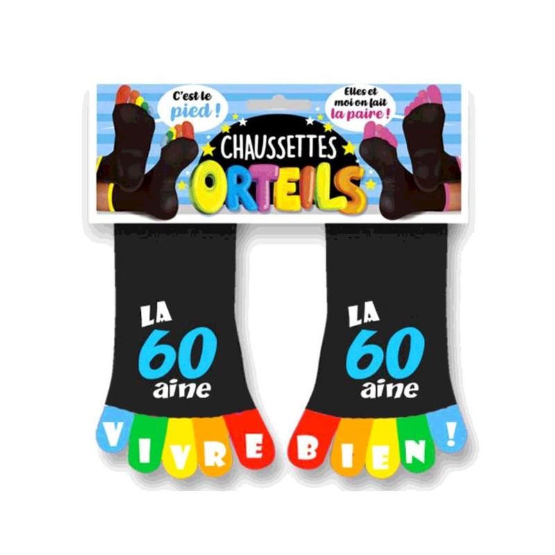 CHAUSSETTE A ORTEIL 60 MULTICOLORE