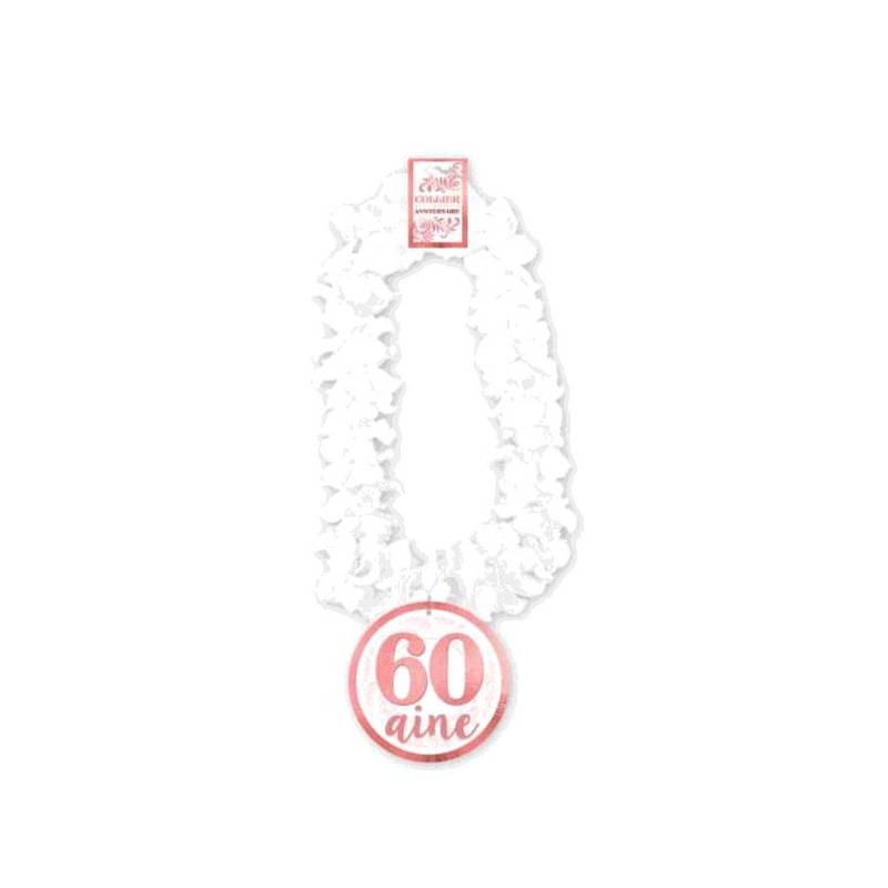 COLLIER FLEUR ANNIVERSAIRE FEMME 60AINE