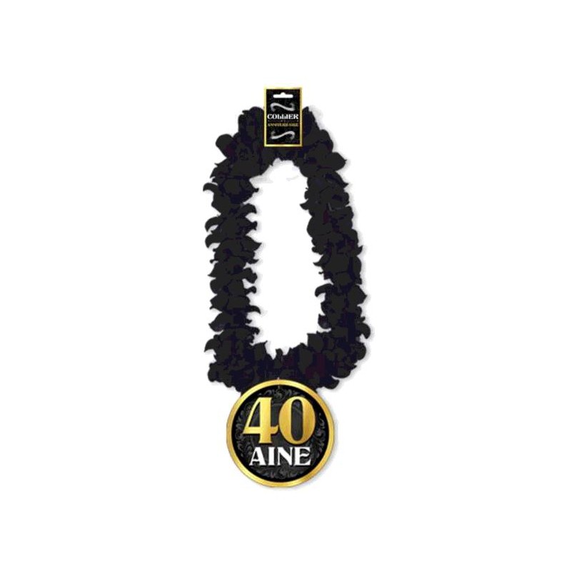 COLLIER FLEUR ANNIVERSAIRE HOMME 40 AINE