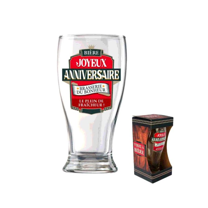 Verre A Biere Joyeux Anniversaire Ouest Fetes