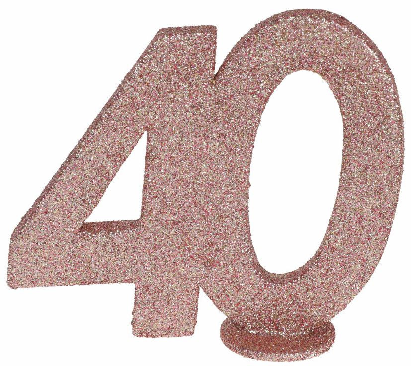 6 Confettis pailletés Anniversaire 40 ans