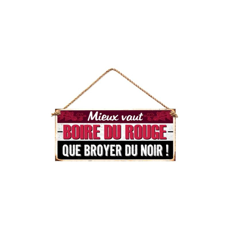 Plaque Metal Boire Du Rouge Ouest Fetes 