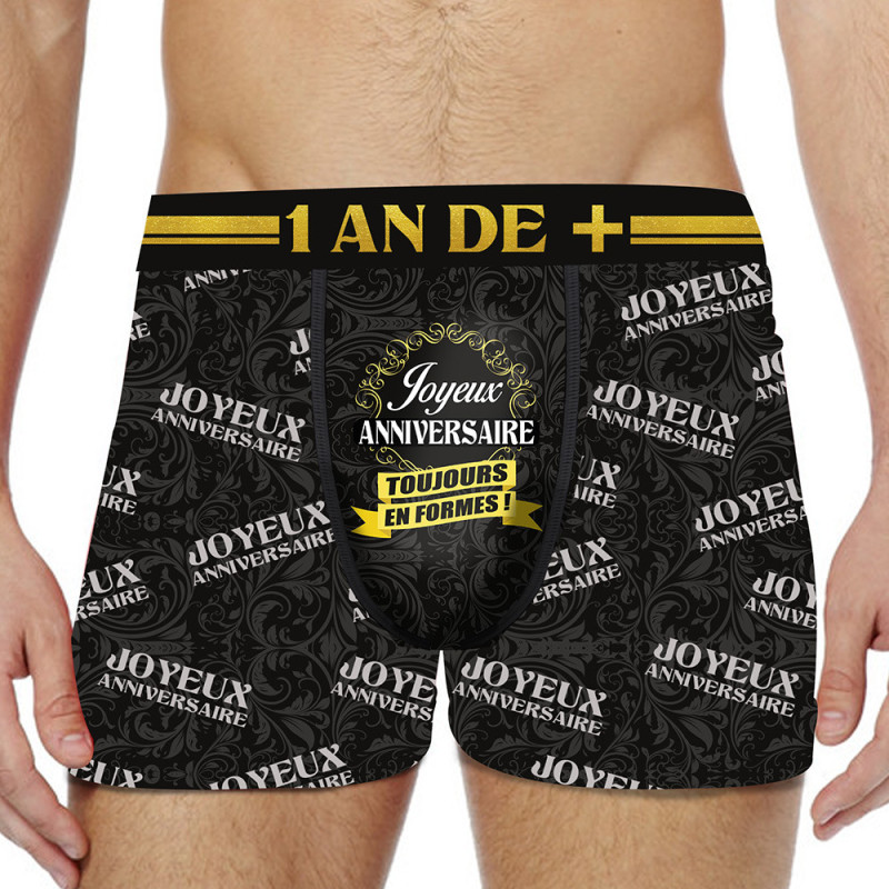 BOXERS FESTIF JOYEUX ANNIVERSAIRE HUMO