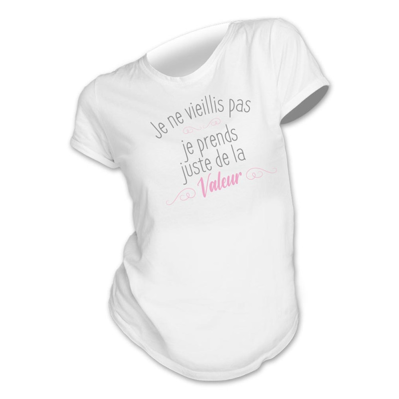 T-SHIRT FEMME "JE NE VIEILLIS" L